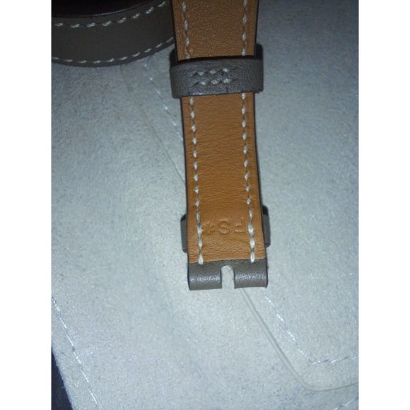 Double Tour Leather Watch Strap Smooth Calfskin for Apple Watch No Buckle - Picture 6 of 10